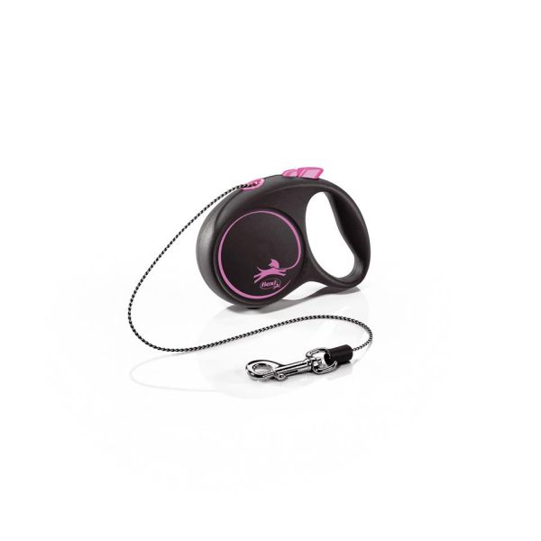 FLEXI Black Design XS Cord 3m pink smycz automatyczna