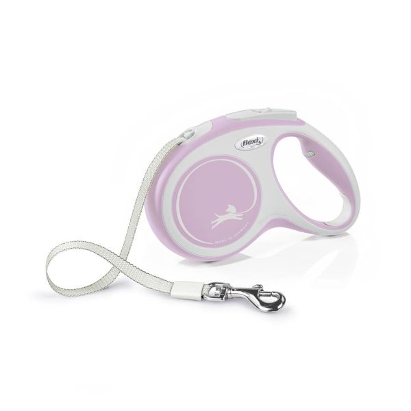 FLEXI New Comfort M Tape 5 m rose smycz automatyczna