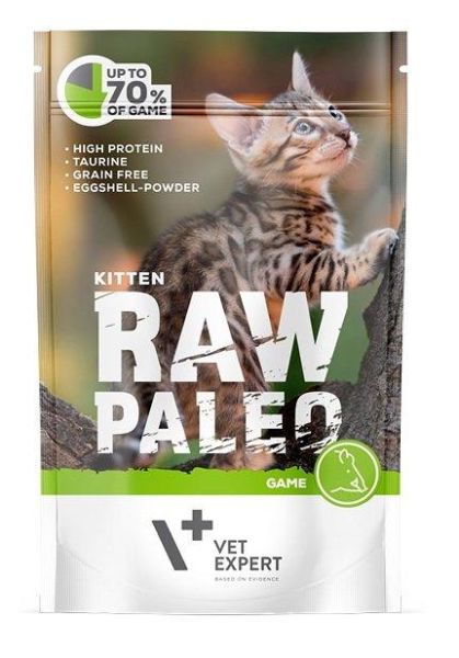 VET EXPERT RAW PALEO Kitten game 100 g mokra karma dla kociąt dziczyzna