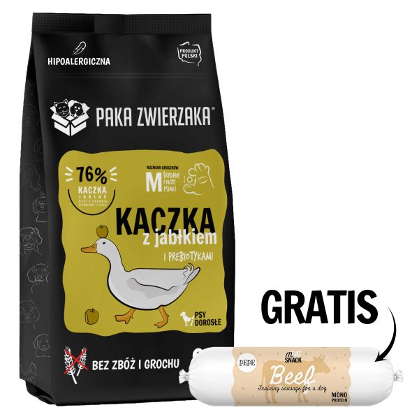 PAKA ZWIERZAKA Seventh Heaven Karma sucha Kaczka z jabłkiem 9 kg + Kiełbaska z wołowiny dla psa 200g GRATIS