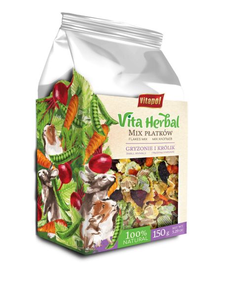 VITAPOL Vitaherbal Mix Płatków dla gryzoni i królika 150g