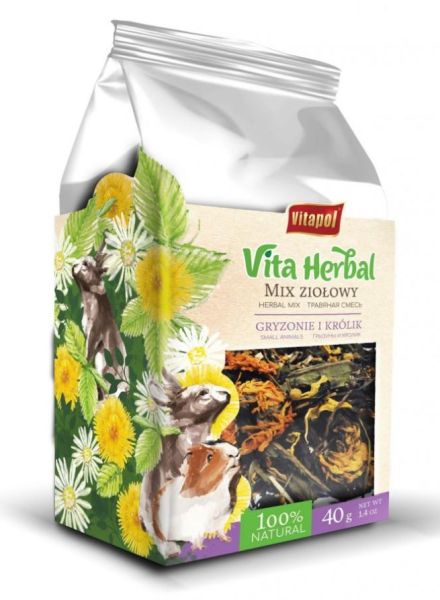 VITAPOL Vitaherbal Mix Ziołowy dla gryzoni i królika 40g