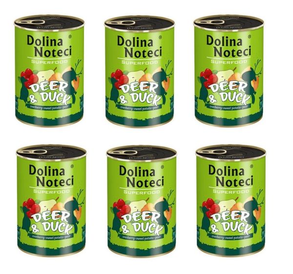 DOLINA NOTECI Premium SuperFood jeleń i kaczka 400 g x 6 szt.