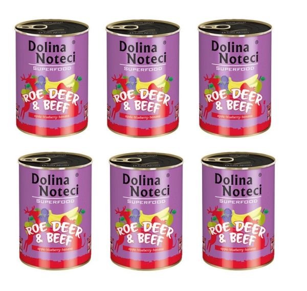 DOLINA NOTECI Premium SuperFood sarna i wołowina 400 g x 6 szt.