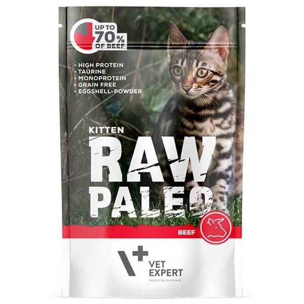 VET EXPERT RAW PALEO Kitten beef 100 g mokra karma dla kociąt wołowina