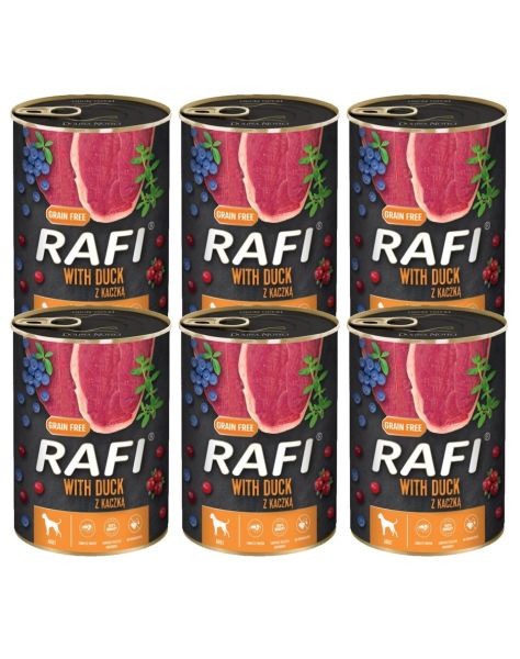 RAFI Duck z kaczką mokra karma dla psa 6x400 g