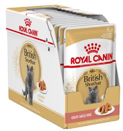 ROYAL CANIN British Shorthair karma mokra w sosie dla kotów dorosłych rasy brytyjski krótkowłosy 12x85 g