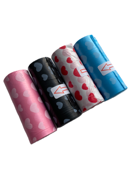 Woreczki na psie odchody, 4 rolki / 60 worków