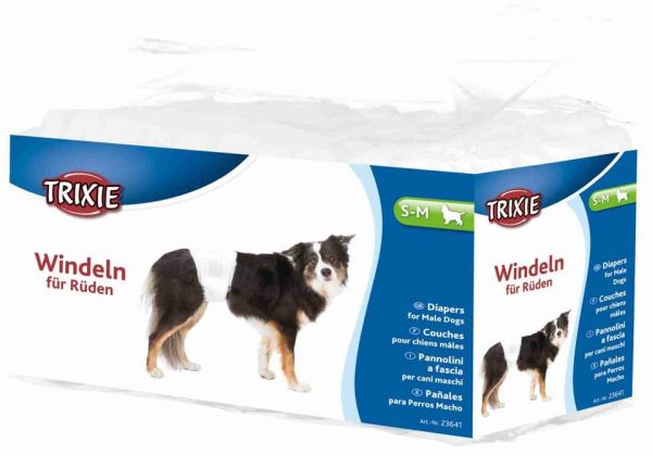 TRIXIE Pieluchy dla psa samca S–M 30–46 cm 12 szt