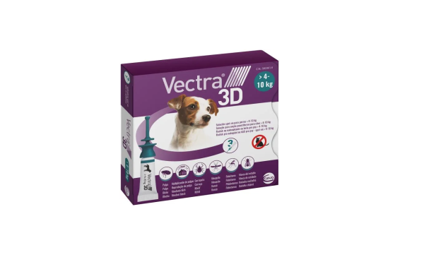  Vectra 3D preparat przeciwkleszczowy dla psów 4-10 kg 1,6 ml x 3 tuby