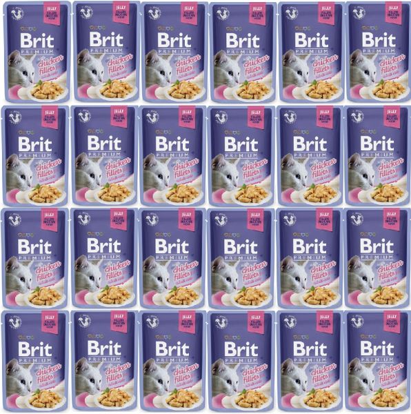 BRIT Premium Cat  Fillets in Jelly kurczak 24x85g