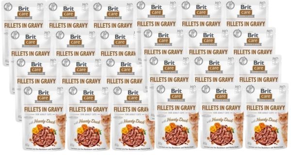 BRIT Care Fillets in gravy kaczka 24 x 85 g filety kaczki w sosie