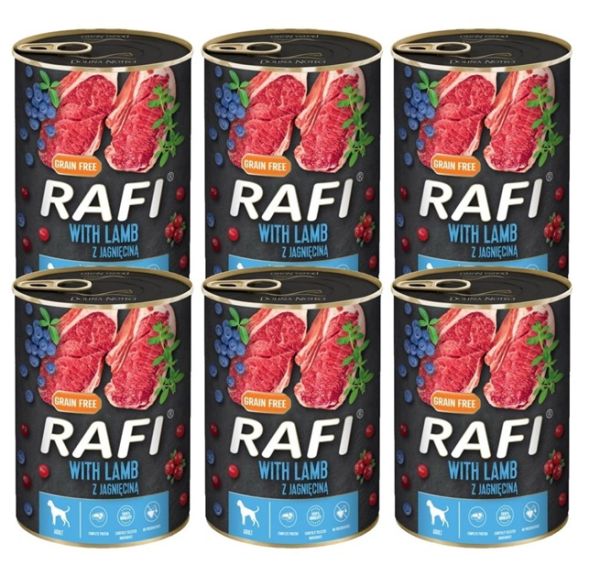 RAFI Lamb z jagnięciną mokra karma dla psa 6x800 g