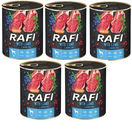 RAFI Lamb z jagnięciną 5 x 800 g mokra karma dla psa